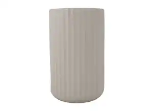 Keramik-Vase elegantes Rillendesign