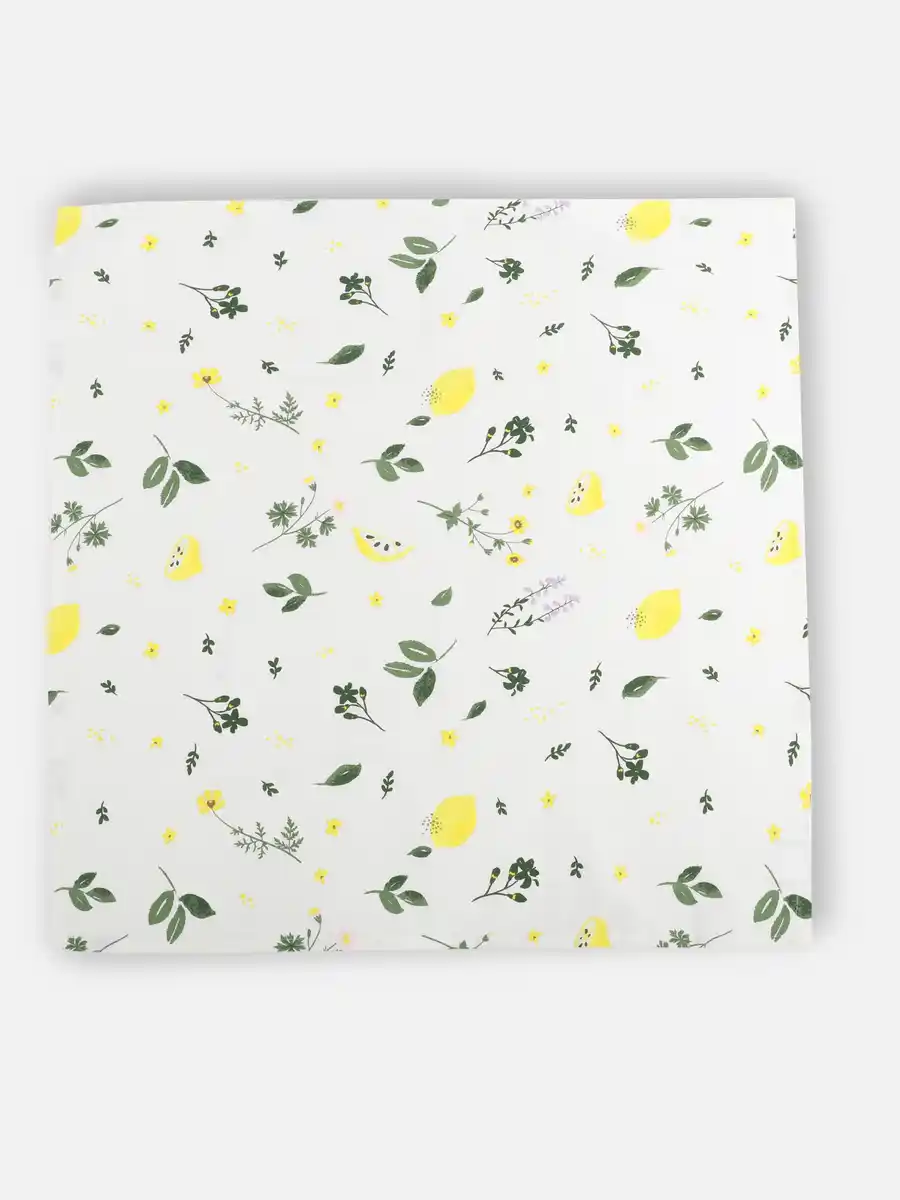 Bild 1 von Tischdecke mit Blättern und Früchten, 80x80cm Weiß