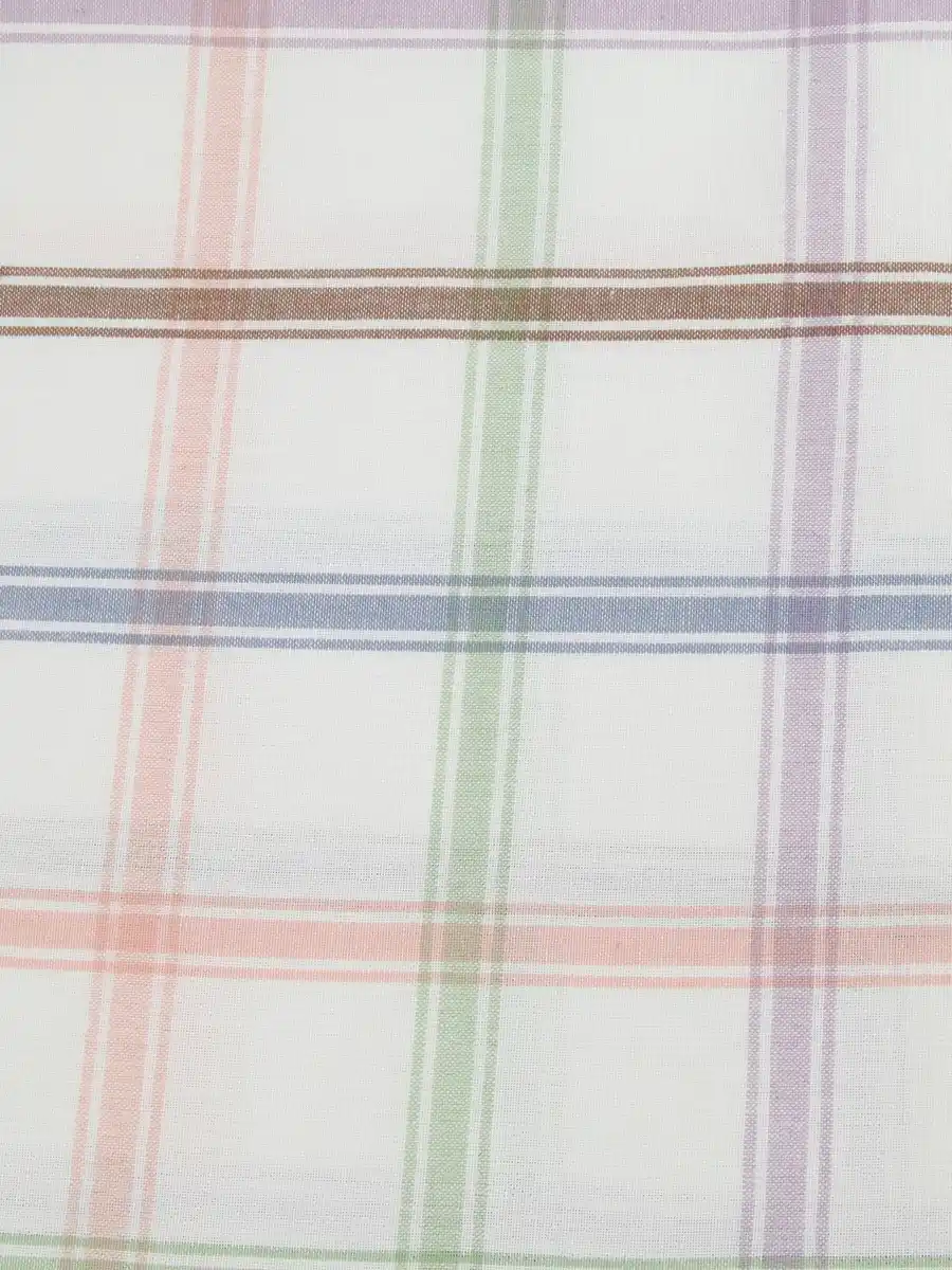 Bild 3 von Tischdecke mit Streifen 80x80cm Weiß