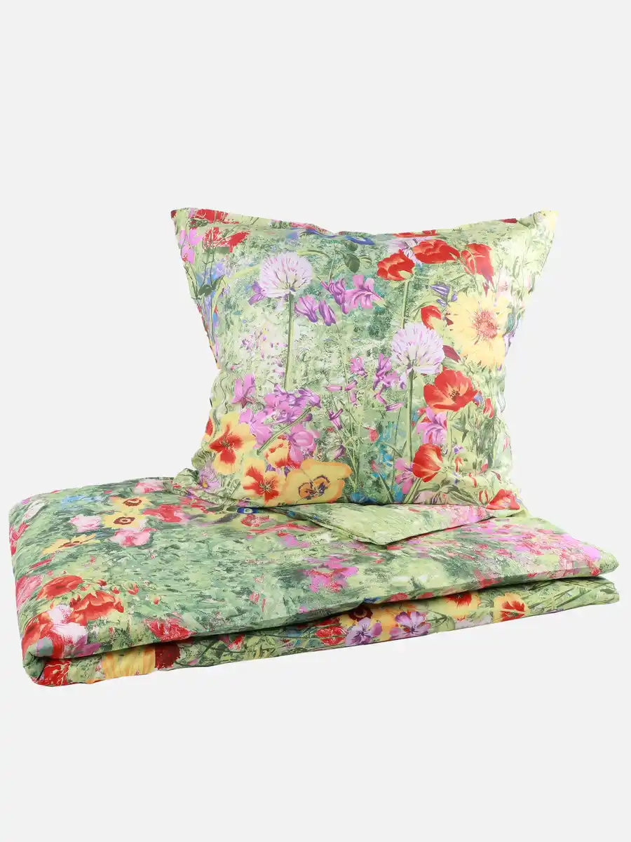 Bild 1 von Satinbettwäsche "Farm Garden" 155x220cm Bunt