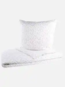 Bettwäsche mit Alloverprint, 135x200cm Weiß