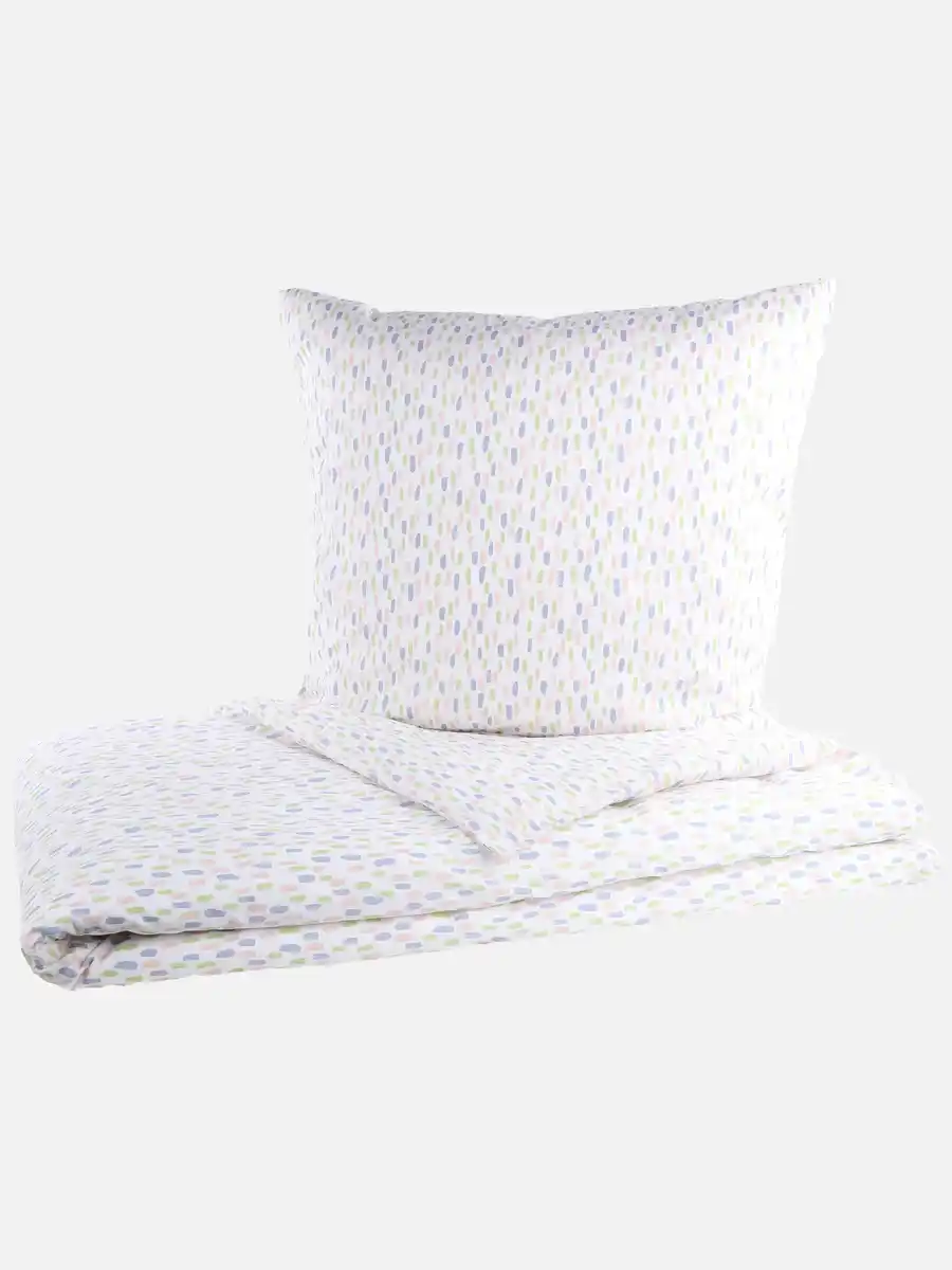 Bild 1 von Bettwäsche mit Alloverprint, 135x200cm Weiß