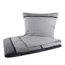 Bild 1 von Flanellbettwäsche mit Streifen, 155x220cm Grau