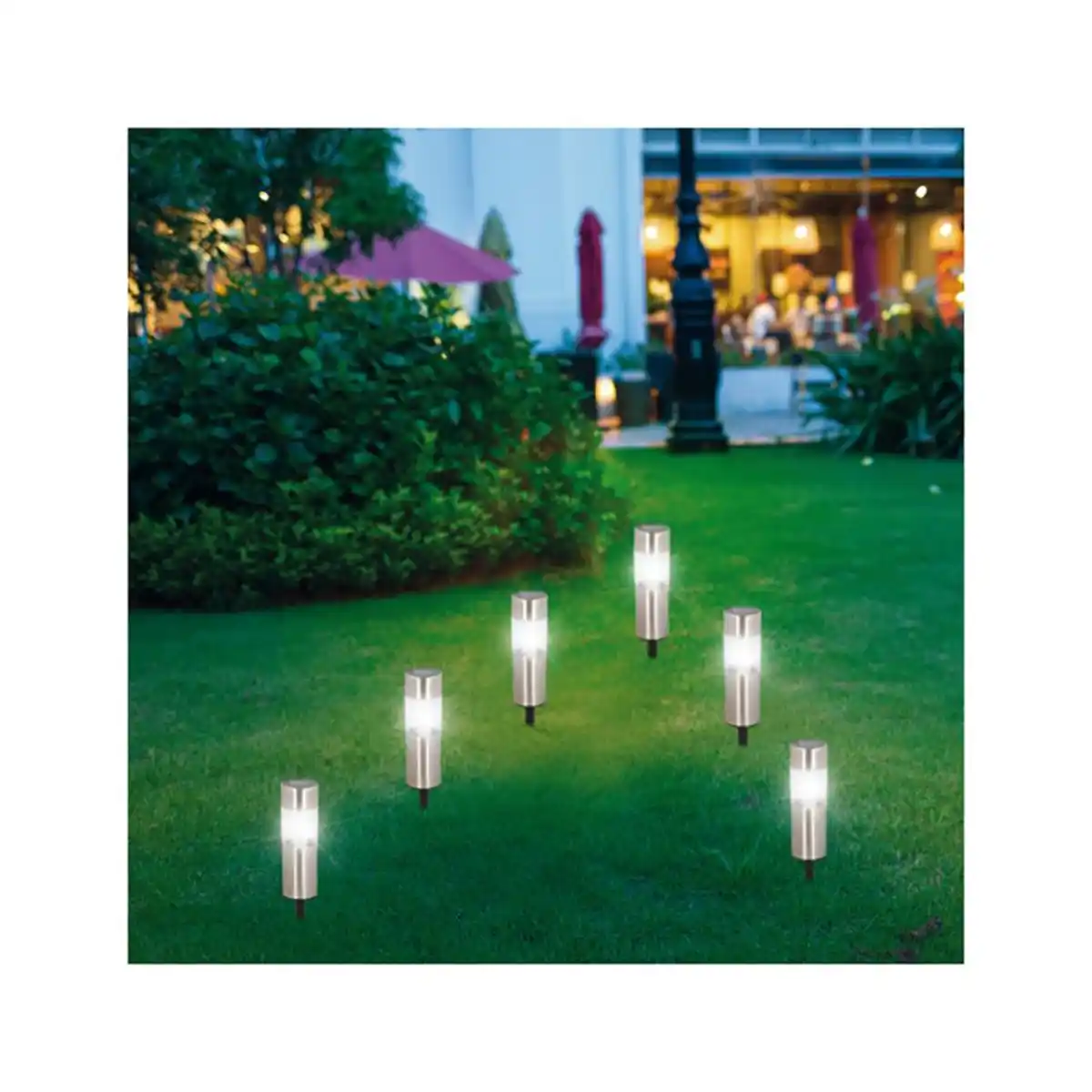 Bild 1 von LED-Solar-Gartenleuchten 6er-Set Warmweiß