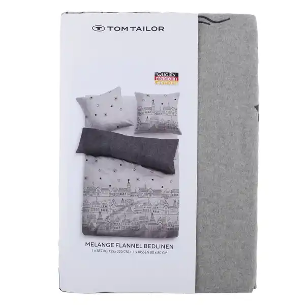 Bild 2 von Flanellbettwäsche, 155x220cm Grau