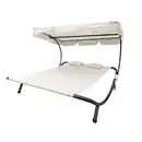 Bild 1 von Doppel-Sonnenliege mit Dach beige