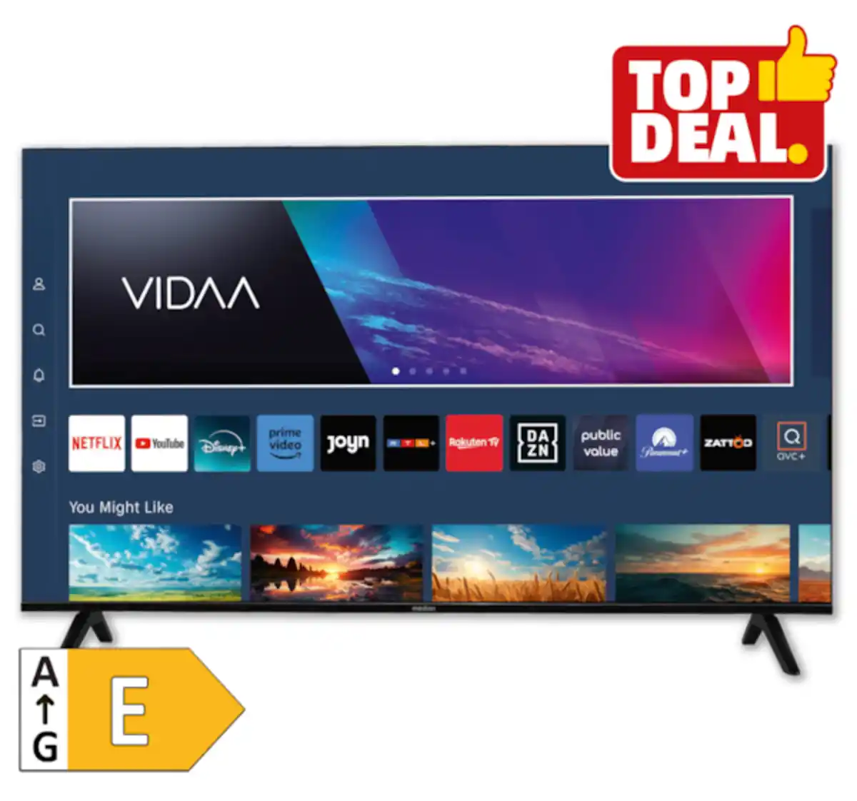 Bild 1 von MEDION LIFE® X8502680 125,7 cm (50“) Ultra HD QLED Smart-TV*