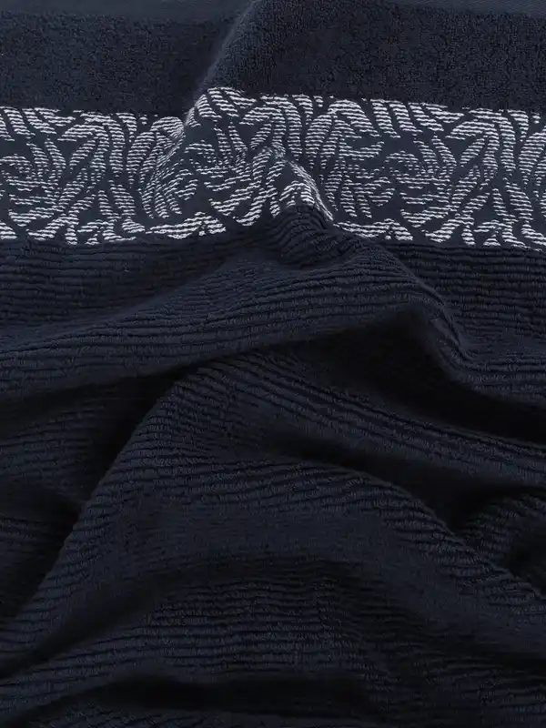 Bild 2 von Duschtuch mit breiter Bordüre 70x140cm Blau