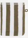 Bild 2 von Waschhandschuh gestreift, 16x21cm Grün
