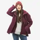 Bild 1 von FORCLAZ 3-in-1-Jacke Damen wasserdicht Komfort bis 0 °C - Travel 100 rot