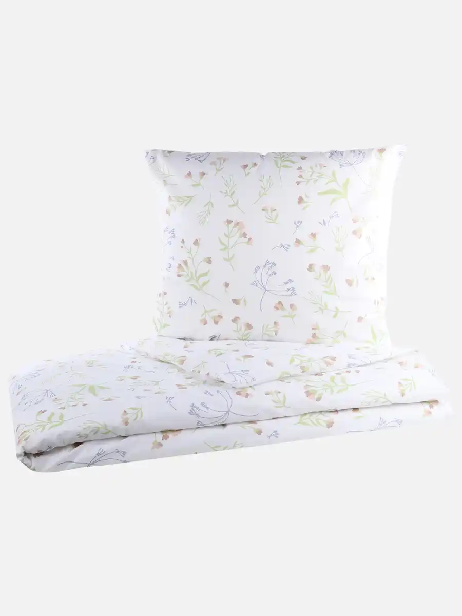 Bild 1 von Bettwäsche mit Alloverprint, 155x220cm Weiß