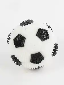 Gummi LED Fussball 6,5cm Weiß