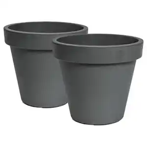 BELAVI Pflanzgefäß, Set, Anthrazit/Anthrazit
