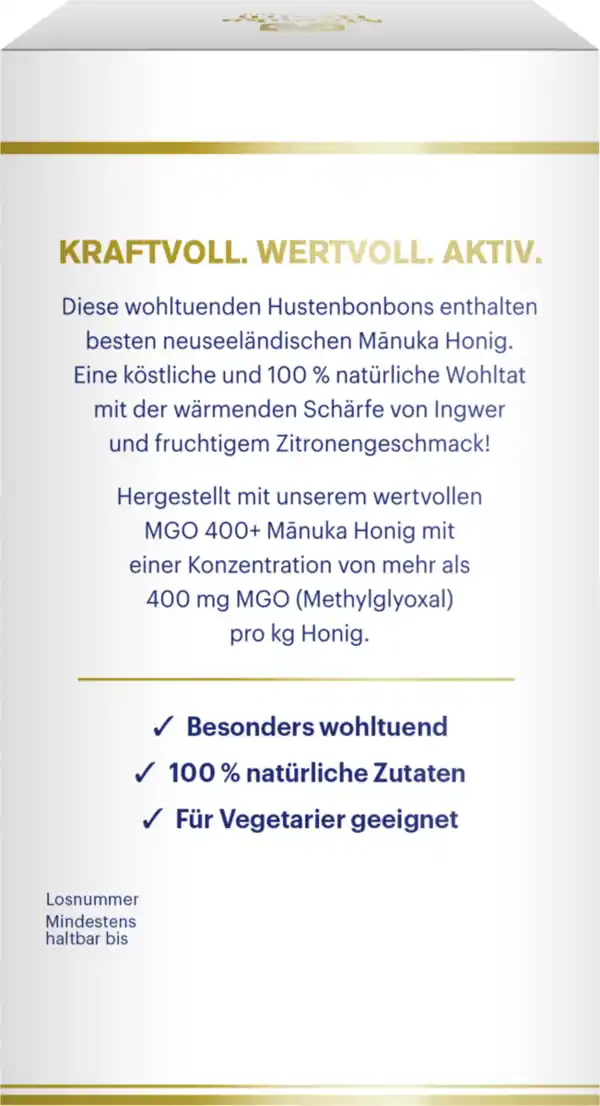 Bild 4 von manuka health Manuka Honig Hustenbonbons MGO 400 Ingwer & Zitronen-Geschmack, 100 g