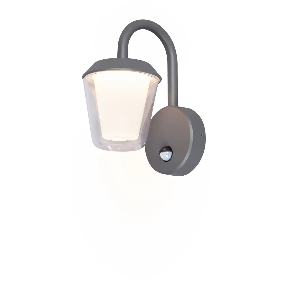 Bild 1 von toom LED-Außenwandleuchte 'Porto' aluminiumfarben 17,6 x 12 x 24 cm, mit Bewegungsmelder