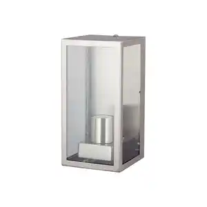 toom Außenwandleuchte 'Melbourne' Edelstahl Glas 12,8 x 12 x 24 cm