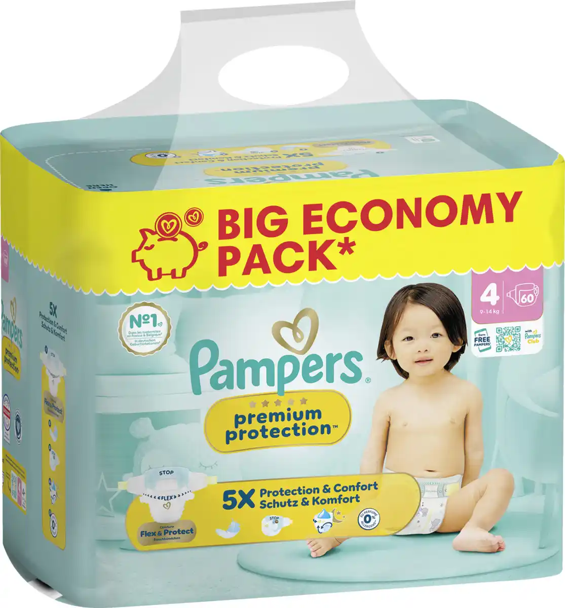 Bild 1 von Pampers Premium Protection Gr. 4 Maxi (9-14 kg) Big Eco Pack