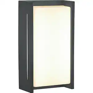 toom LED-Außenwandleuchte 'Rosario' schwarz 7,4 x 12,9 x 23,3 cm