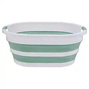 HOME CREATION Faltbarer Wäschekorb, Grün