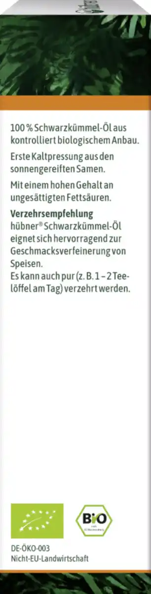 Bild 3 von hübner® Bio Schwarzkümmel-Öl, 100 ml