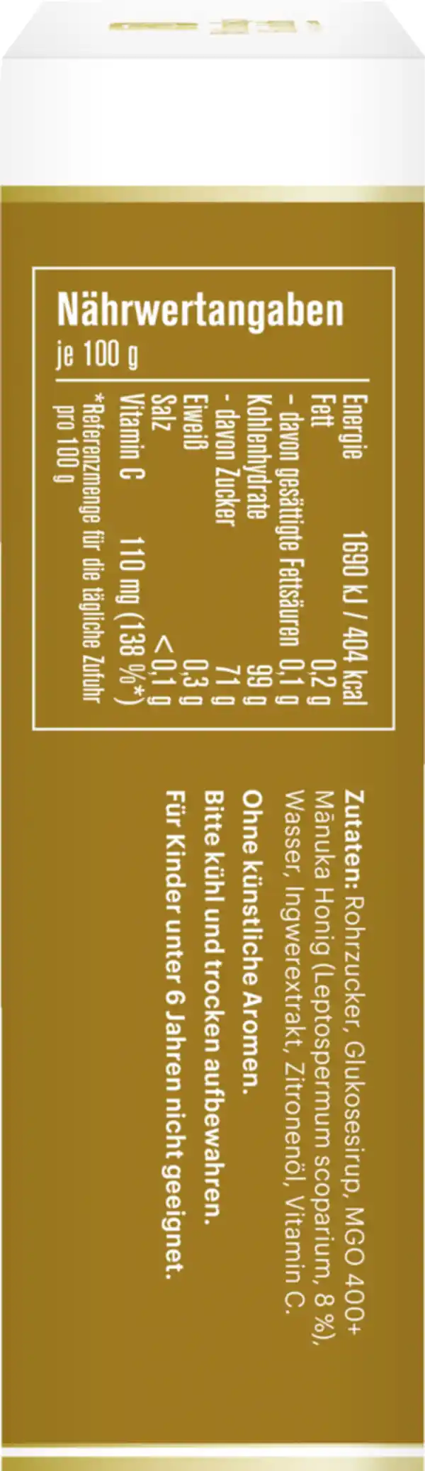 Bild 3 von manuka health Manuka Honig Hustenbonbons MGO 400 Ingwer & Zitronen-Geschmack, 100 g