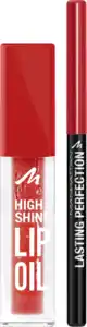Manhattan High Shine Lip Oil 004 Vivid Red & Lipliner 24 Red Diva