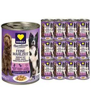 EDEKA Feine Mahlzeit mit Lamm, Huhn, Nudeln & Karotten 20x400G