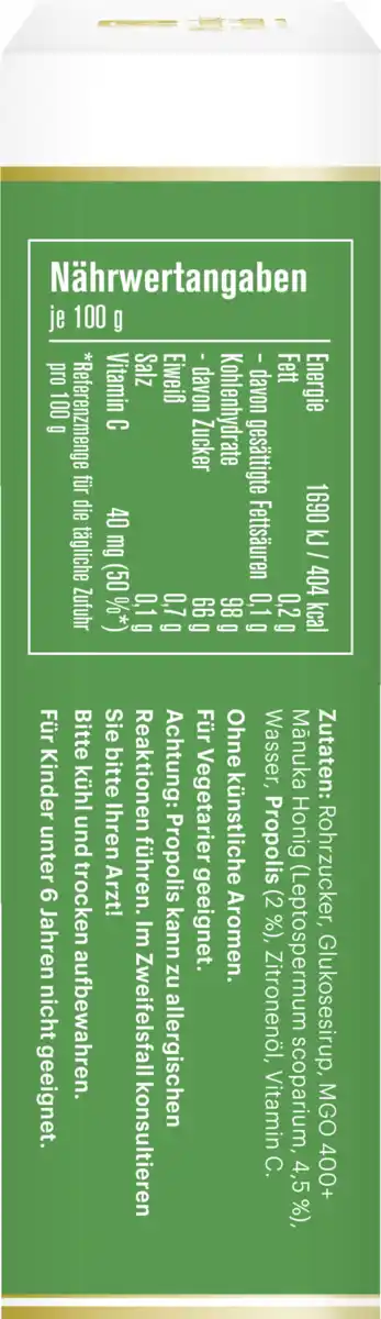 Bild 3 von manuka health Manuka Honig Hustenbonbons MGO 400+ mit der Kraft reiner Propolis, 100 g