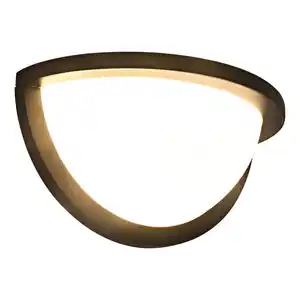 toom LED-Außenwandleuchte 'Rotterdam' goldfarben halbrund 12,6 x 23,9 x 12 cm