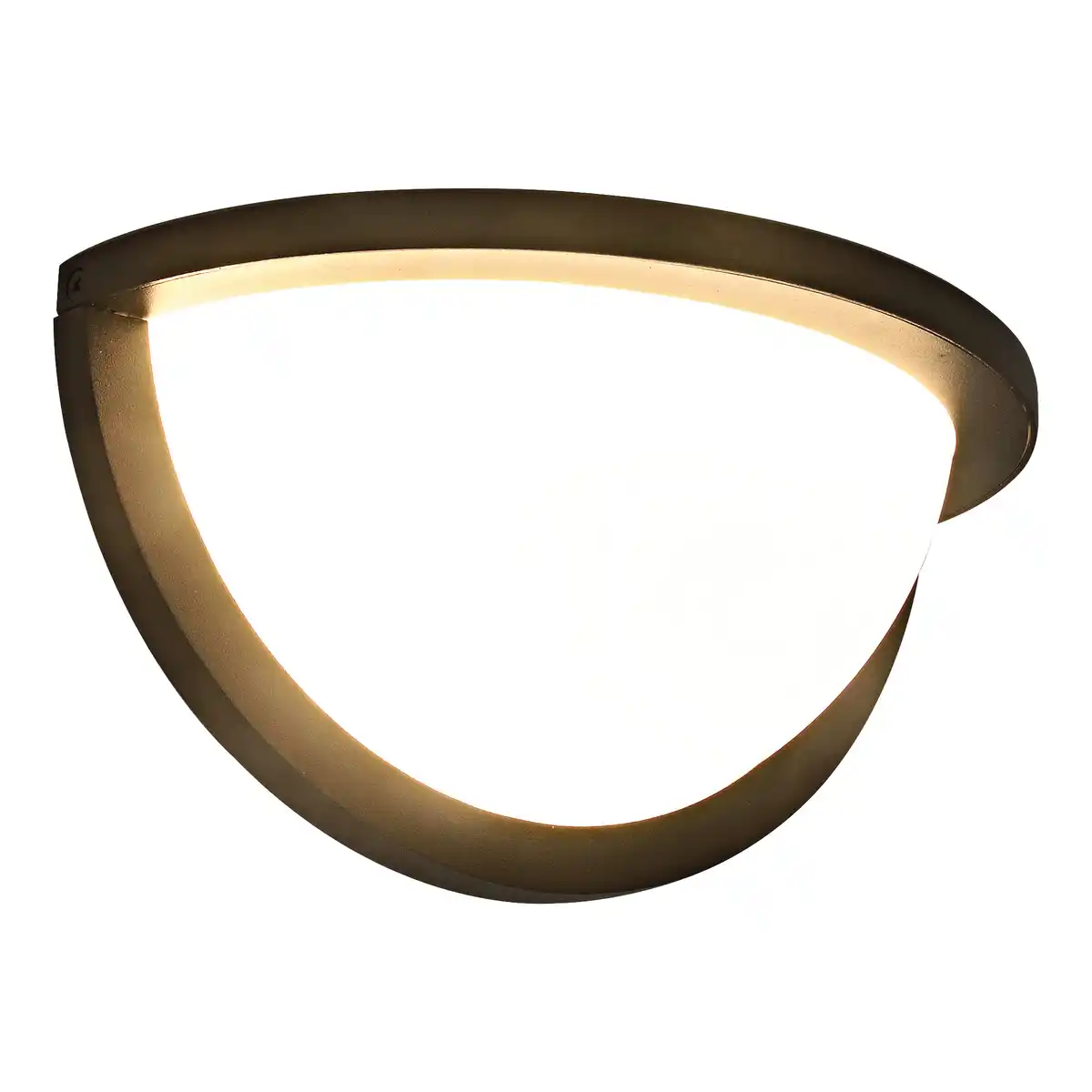 Bild 1 von toom LED-Außenwandleuchte 'Rotterdam' goldfarben halbrund 12,6 x 23,9 x 12 cm