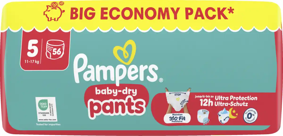 Bild 3 von Pampers Baby Dry Pants Gr. 5 Junior (11-17 kg) Big Eco Pack