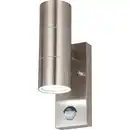 Bild 1 von toom Außenwandleuchte 'Delhi' Edelstahl satiniert Ø 6 x 22 cm, mit Bewegungsmelder