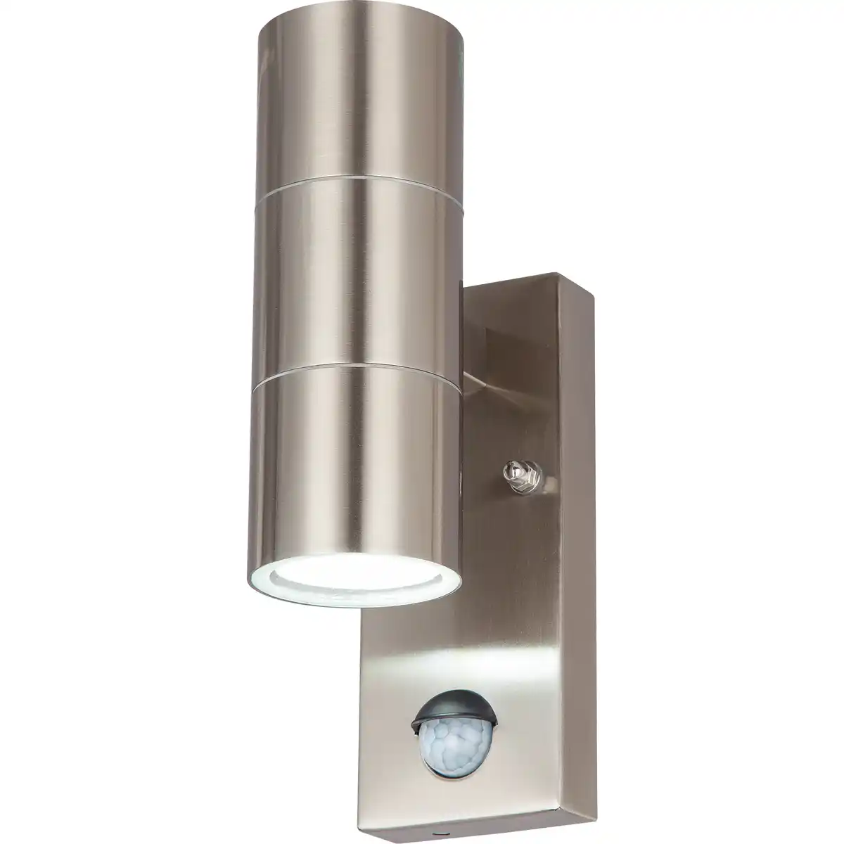 Bild 1 von toom Außenwandleuchte 'Delhi' Edelstahl satiniert Ø 6 x 22 cm, mit Bewegungsmelder
