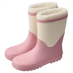 L&D Kinder-/Kleinkinder gefütterte Regenstiefel, Rosa, 30