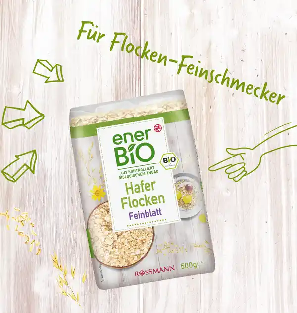 Bild 2 von enerBiO Haferflocken Feinblatt, 500 g