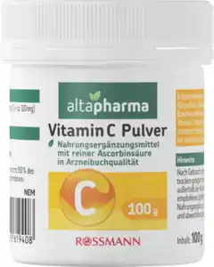 altapharma Vitamin C Pulver, reine Ascorbinsäure, Arzneibuchqualität, 100 g