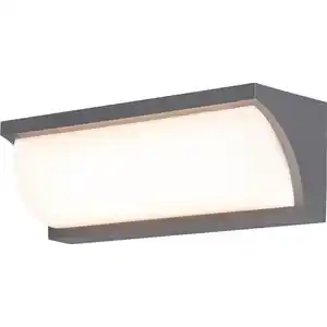 toom LED-Außenwandleuchte 'Straßburg' aluminiumfarben 8,1 x 23 x 8,2 cm