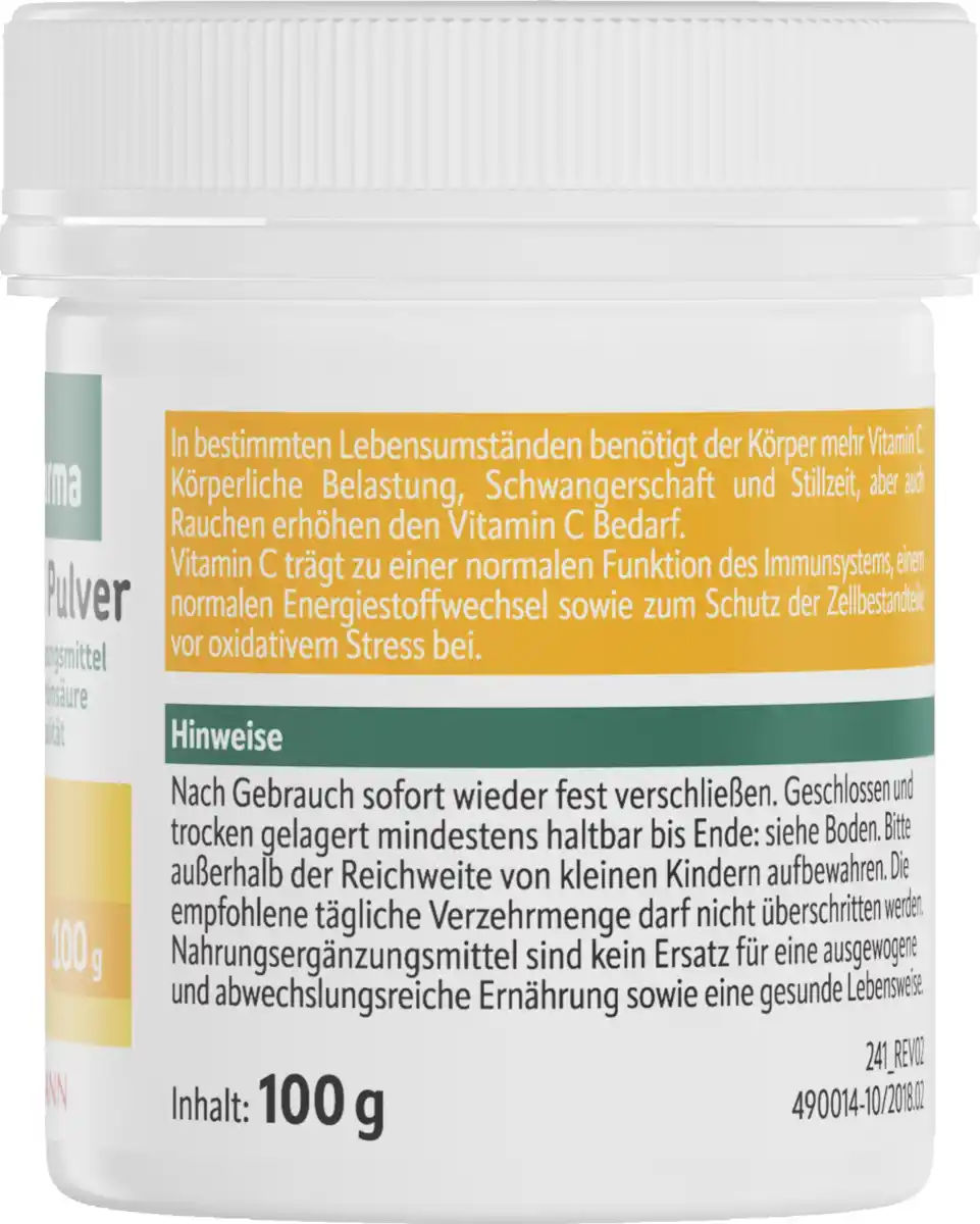 Bild 3 von altapharma Vitamin C Pulver, reine Ascorbinsäure, Arzneibuchqualität, 100 g