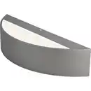 Bild 1 von toom LED-Außenwandleuchte 'Stockholm' aluminiumfarben halbrund 9 x 30 x 6,5 cm