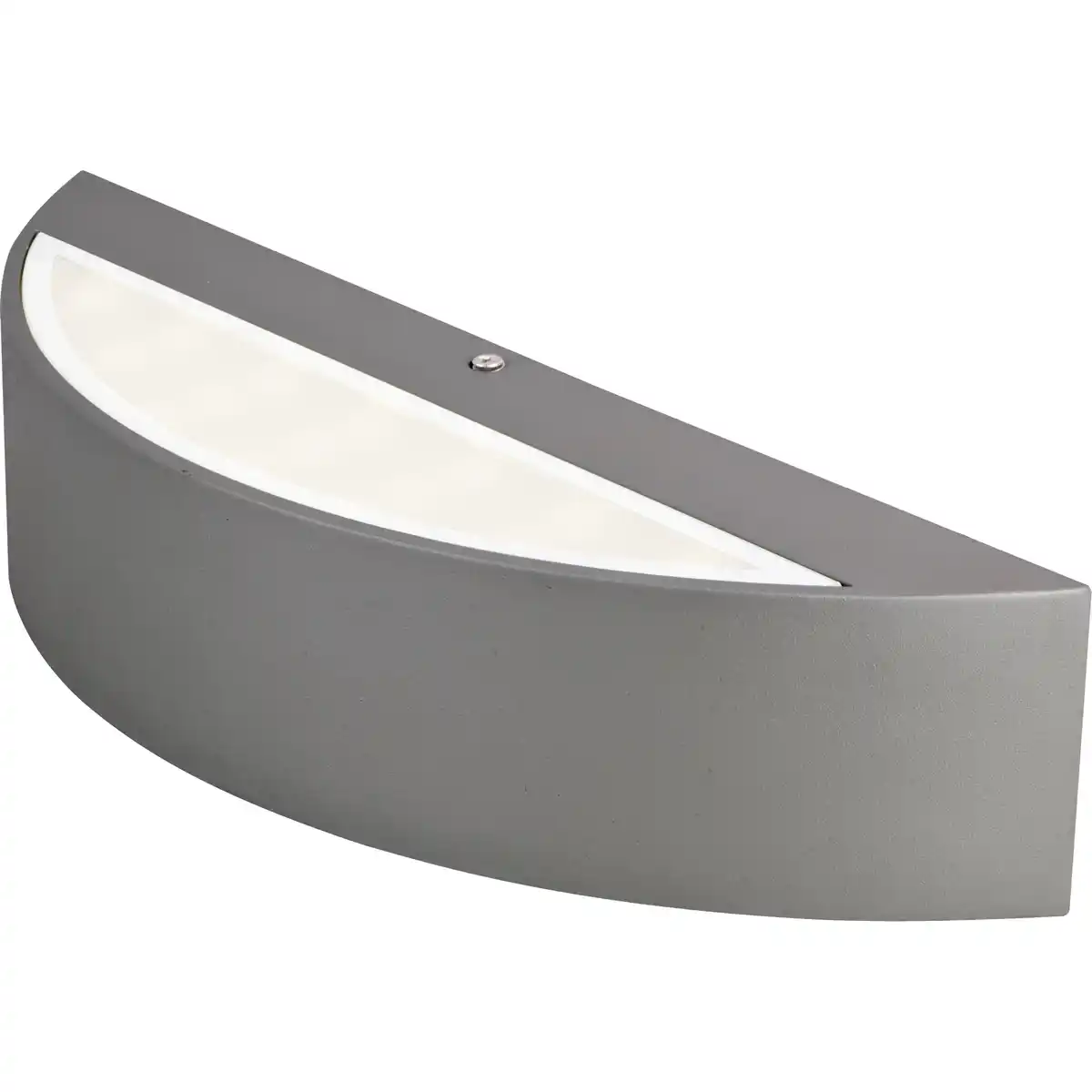 Bild 1 von toom LED-Außenwandleuchte 'Stockholm' aluminiumfarben halbrund 9 x 30 x 6,5 cm