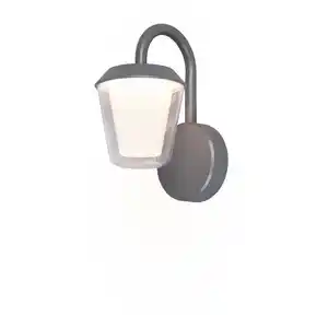 toom LED-Außenwandleuchte 'Porto' aluminiumfarben 17,6 x 12 x 24 cm