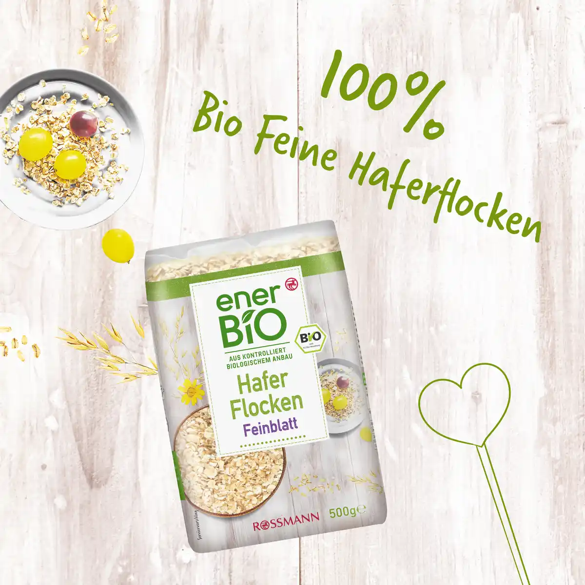 Bild 1 von enerBiO Haferflocken Feinblatt, 500 g