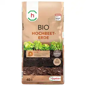 h-Marke Hochbeet-Erde, Bio, 40 Liter, torffrei, vegan
