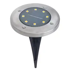 Light & More Solar Bodenspieß 4er Set silber