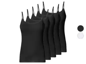 esmara® Damen Spaghettitops, 5 Stück