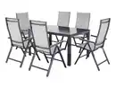 Bild 1 von LIVARNO® Alu-Set »Houston«, 7-teilig - Standardtisch & 6 Klappsessel, hellgrau-meliert