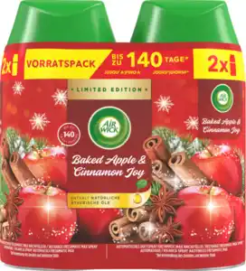 AirWick Lufterfrischer Freshmatic Baked Apple & Cinnamon Joy Nachfüllpack (2x250 ml), 500 ml
