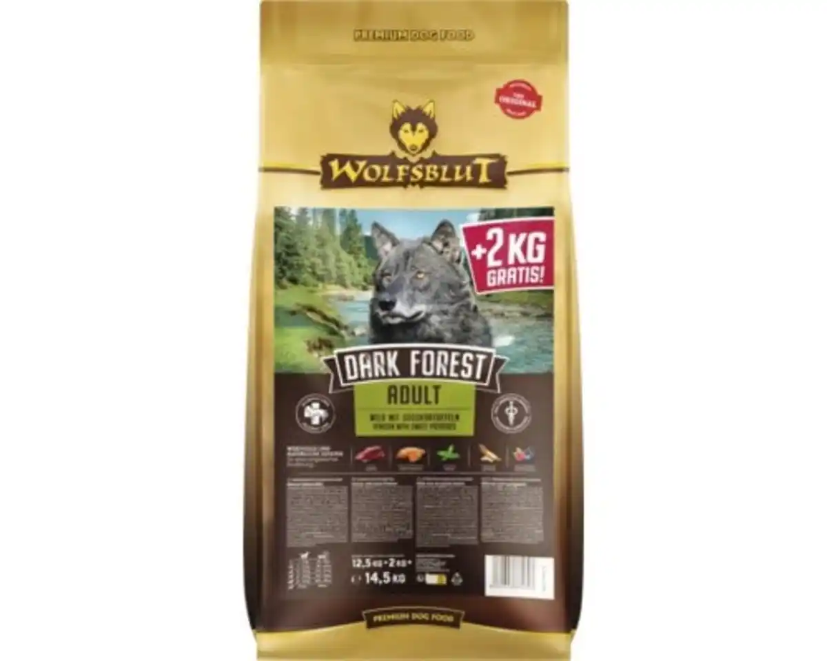 Bild 1 von Wolfsblut Dark Forest Hundetrockenfutter Adult getreidefrei 14,5 kg Wild & Süßkartoffel