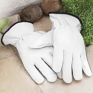 Powertec Garden Ziegenleder-Gartenhandschuhe