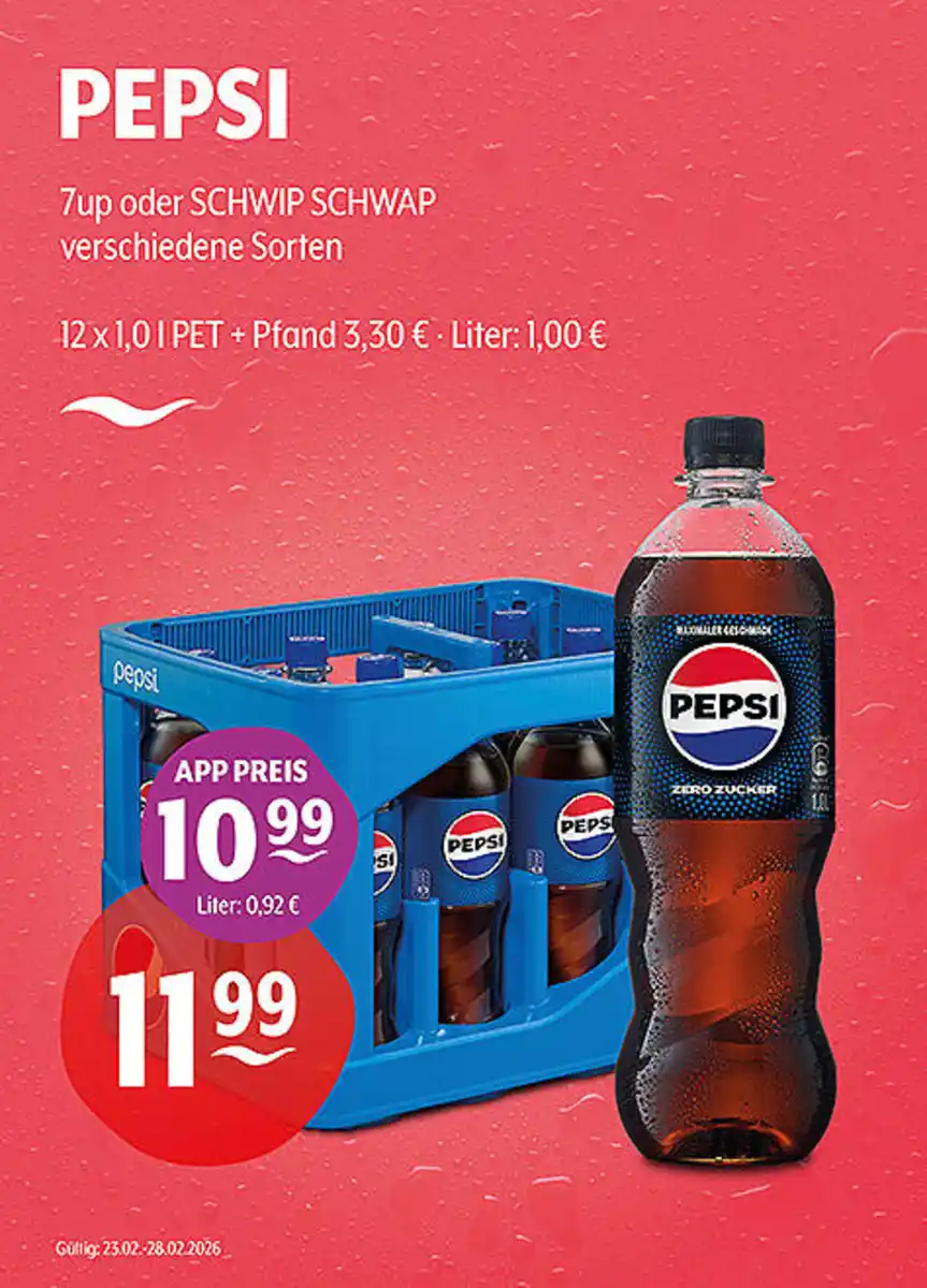 Bild 1 von PEPSI 7up oder SCHWIP SCHWAP verschiedene Sorten
